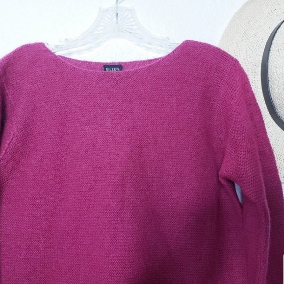 Eileen Fisher Chunky Open Knit Crew Sweater 081 - Picture 5 of 7